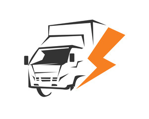 Delivery Logo Symbol - Fast Cargo Logistic