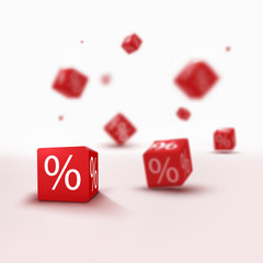 3D discount boxes dice for store market and shop. Sale promotional concept. 3d discount sale design. Discount Sale 3d.