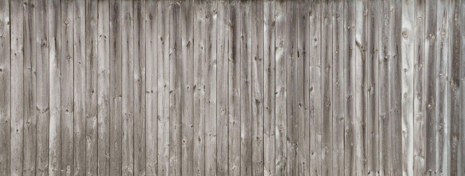 Long Gray Wooden Fence