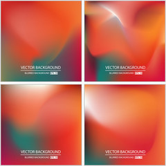 Abstract Creative concept vector multicolored blurred background set. For Web and Mobile Applications, art illustration template design, business infographic and social media, modern decoration