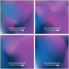 Abstract Creative concept vector multicolored blurred background set. For Web and Mobile Applications, art illustration template design, business infographic and social media, modern decoration