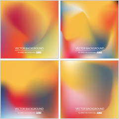 Abstract Creative concept vector multicolored blurred background set. For Web and Mobile Applications, art illustration template design, business infographic and social media, modern decoration