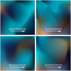 Abstract Creative concept vector multicolored blurred background set. For Web and Mobile Applications, art illustration template design, business infographic and social media, modern decoration