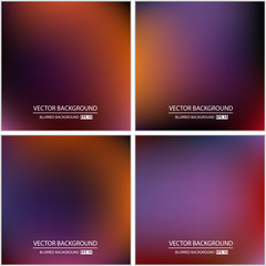 Abstract Creative concept vector multicolored blurred background set. For Web and Mobile Applications, art illustration template design, business infographic and social media, modern decoration
