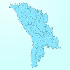 Obraz premium Moldova blue map on degraded background vector