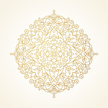 Vector circle pattern in Eastern style.