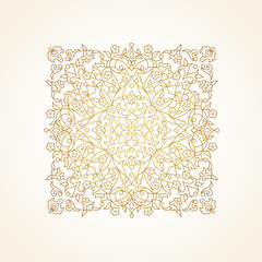 Vector square pattern in Eastern style.
