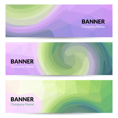 Abstract banners set design template