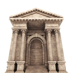 Ancient Building. 3d render.
