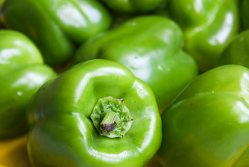 Obraz na płótnie Canvas A heap of green peppers 1
