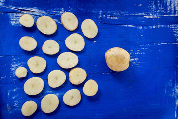 Vegetables on old wood surface