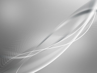 Gray abstract business graphic wave background with halftone 