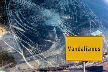 Vandalismus Schild
