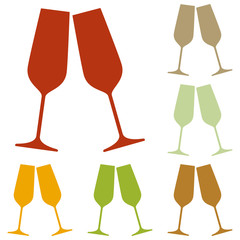 Sparkling champagne glasses