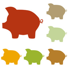 Fototapeta premium Pig money bank sign