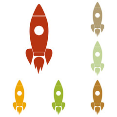 Rocket sign illustration