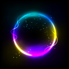 Colorful glowing circle background