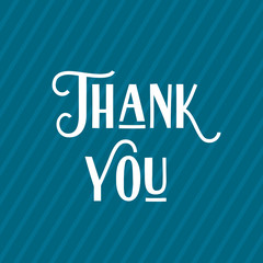 Thank you phrase. Vector lettering