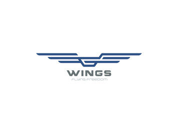 Wings Logo abstract design vector Aircraft Heraldic Airlines