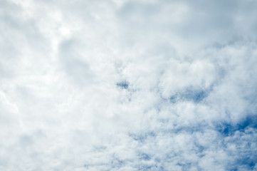 Background of grey dark clouds before storm, natural weather changing, view high