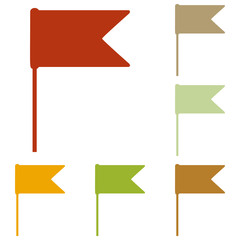 Flag sign illustration