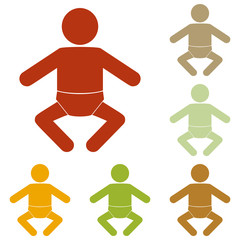 Baby sign illustration