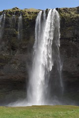 Skogafoss falls waterfall vertical