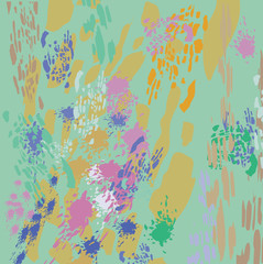 Fototapeta na wymiar Abstract background with colorful blots and spots.Vector clip art.