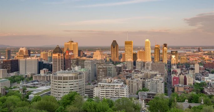 Montreal, Quebec, Canada before the sunset