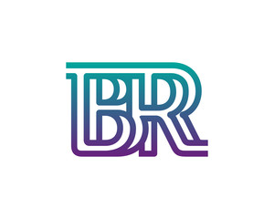 BR lines letter logo