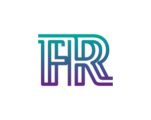 FR lines letter logo