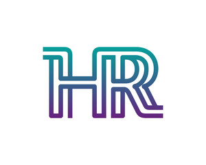 HR lines letter logo