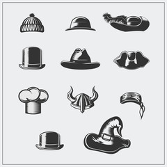 Set of hats.