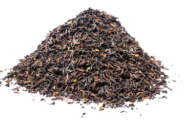 A bunch of dry black unpressed tea with flavors