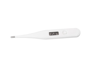 Electronic thermometer shows the temperature of 36.6 degrees