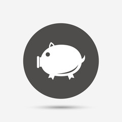 Piggy sign icon. Pork symbol.