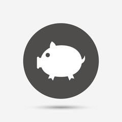 Piggy sign icon. Pork symbol.