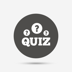Quiz sign icon. Questions and answers game.