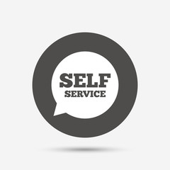 Self service sign icon. Maintenance symbol.