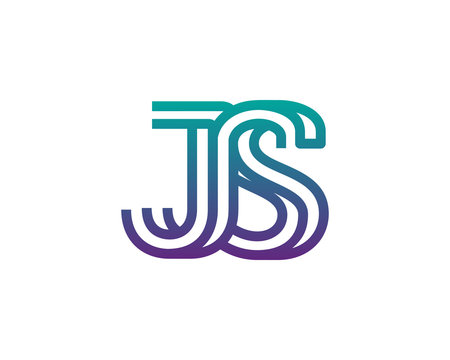 JS lines letter logo