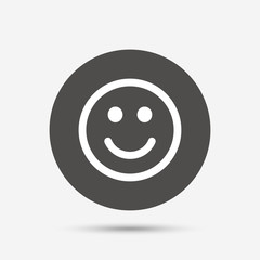 Smile icon. Happy face symbol.