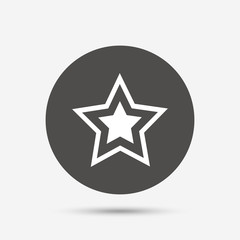 Star sign icon. Favorite button. Navigation