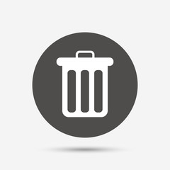 Recycle bin sign icon. Bin symbol.