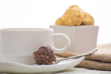 Italian chocolate sweets with decoration