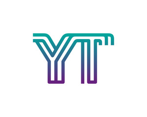 YT lines letter logo