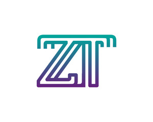 ZT lines letter logo