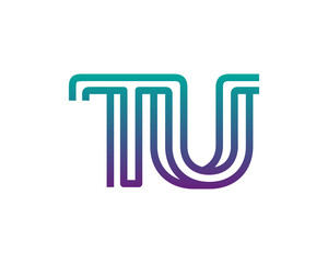 TU lines letter logo