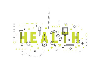 Medicine concept design Health. Creative design elements for websites, mobile apps and printed materials. Medicine banner design