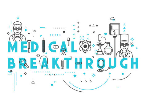 Medicine concept breakthrough. Creative design elements for websites, mobile apps and printed materials. Medicine banner design