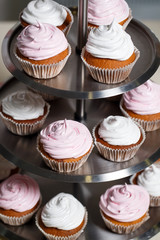 cupcakes on a stand.